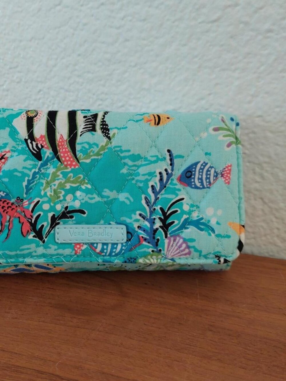 SOLD Vera Bradley Quilted Wristlet Wallet in Antilles Treasure - Picture 2 of 7